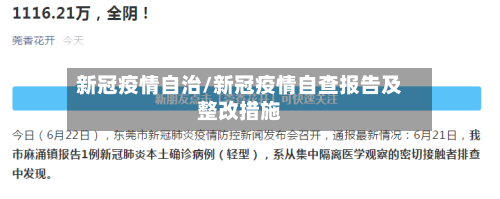 新冠疫情自治/新冠疫情自查报告及整改措施